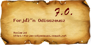 Forján Odisszeusz névjegykártya